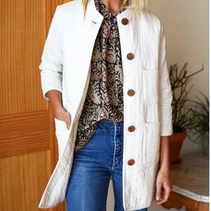 Emerson Frye India Quilted Long Jacket Size M